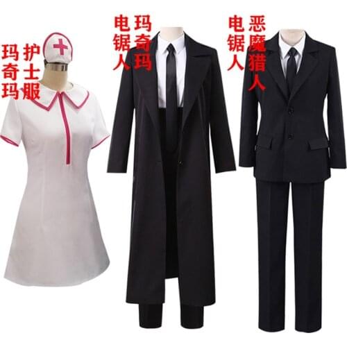 Anime Chainsaw Man Makima/Power Nurse Uniform Cosplay Costume Outfits Halloween Carnival Suit