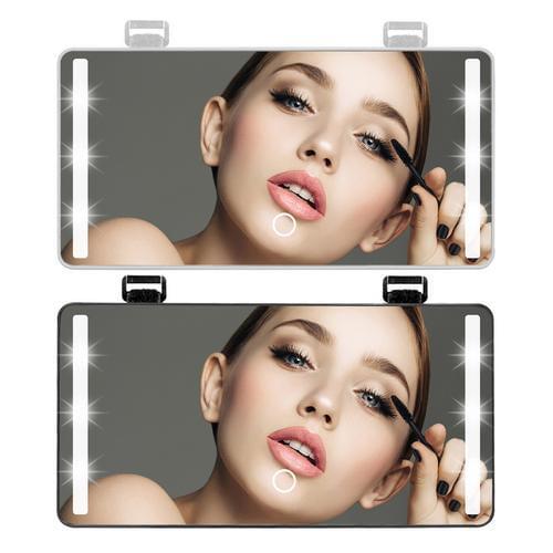 Car Makeup Mirror Auto Sun Visor Light Interior Decor Supplies