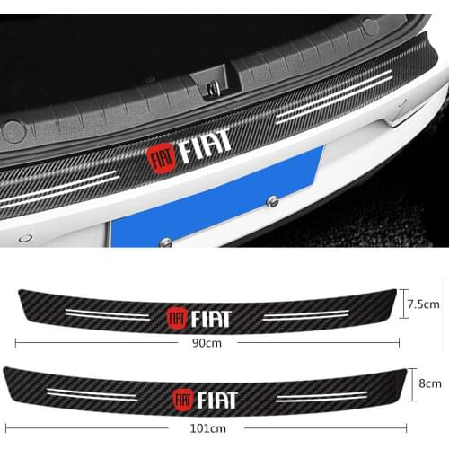 Car Tail trunk Rear Bumper Protector Carbon fiber Sticker For FIAT JUNTO abarth 500 stilo ducato palio bravo doblo Accessories