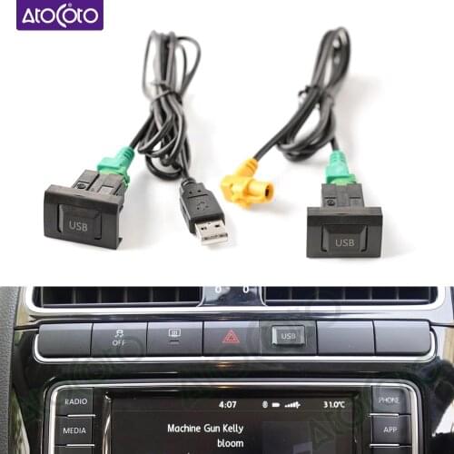 Car RCD510 Radio 4 Pin USB Switch Cable Adapter for VW Golf MK6 Jetta 5 MK5 Rabbit Scirocco for Audi for Skoda DIY Wire Harness