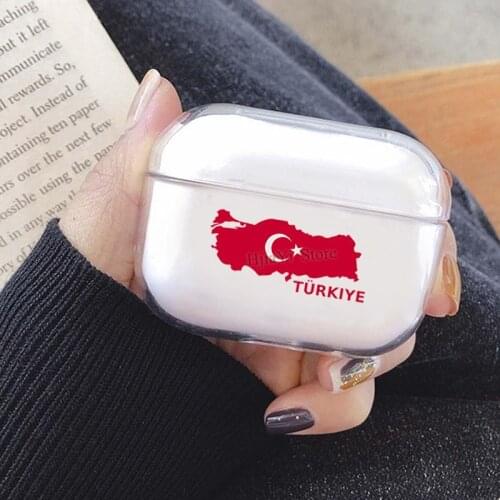 Turkey Turkish Flag Map TPU Cover Case For AirPods Pro Case Bluetooth Case For Airpod 3 Earphone Accessories Skin
