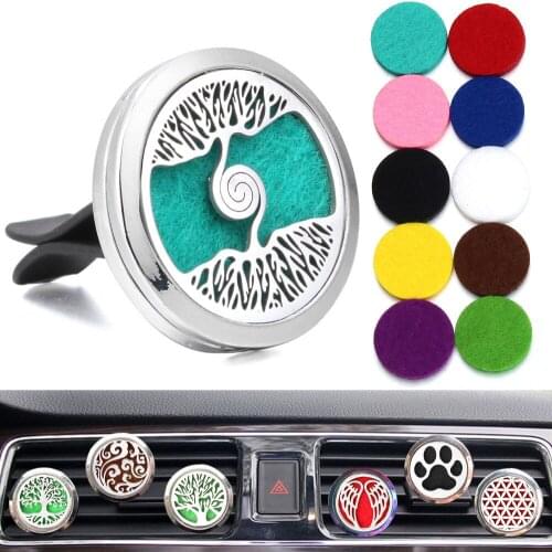 Tree of Life Aromatherapy Jewelry Car Perfume Diffuser Necklace Essential Oil Diffuser Open Aroma Car Clip Perfume Pendants