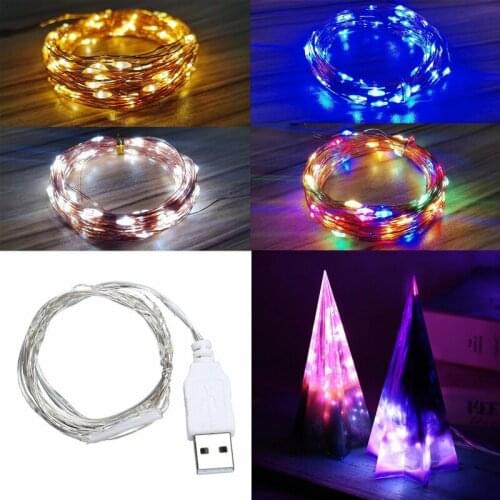 3m 30 LED USB String Lights Silver Wire Garland Waterproof Fairy Lamp Christmas Wedding Party Decoration X7XB