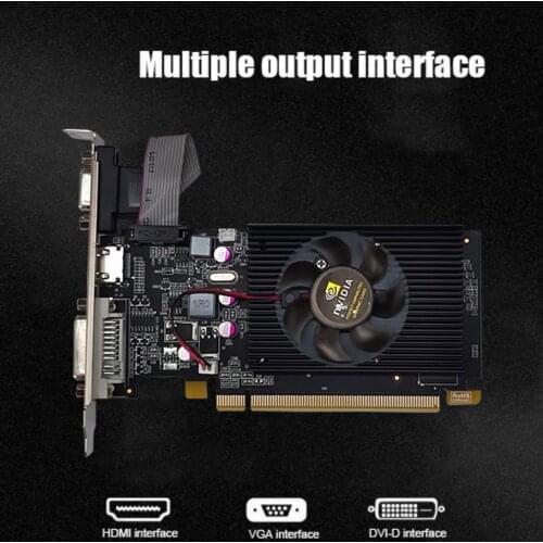 GT210 1G Dual-screen Office High Definition Graphics Half-height Knife Card Discrete Graphics For Large And Small Chassis