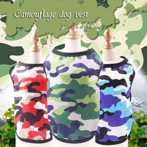 Camouflage Dog Shirt Summer Small Dog Clothes Chihuahua Tshirt Puppy Vest Yorkshire Terrier Pet Clothes Ropa Perro Pets Clothing