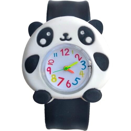China National Treasure Panda Cartoon Quartz Children Watch Sports Slapping Toys Kids Watch Birthday Boy Girl Baby Gift Clock