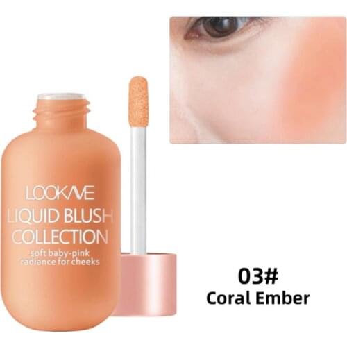 Makeup Face Liquid Blusher Waterproof Long Lasting Lip Liquid Natural Cheek Face Base Contour Blush Makeup QBMY