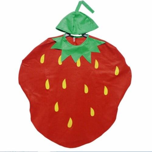 Childrens Day Kindergarten Performance Clothing Non-woven Fabrics Strawberry one-time Cosplay Clothing Suit Fruits Clothing