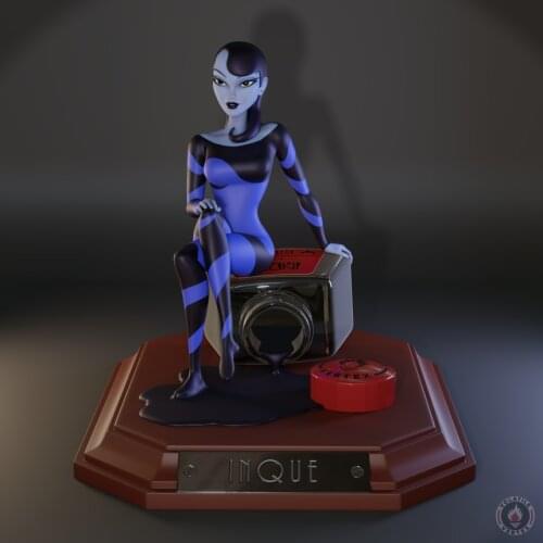 Super Villain Inque Zentai Cosplay Costume Custom Made Catsuit Female Woman Girls Halloween Bodysuit