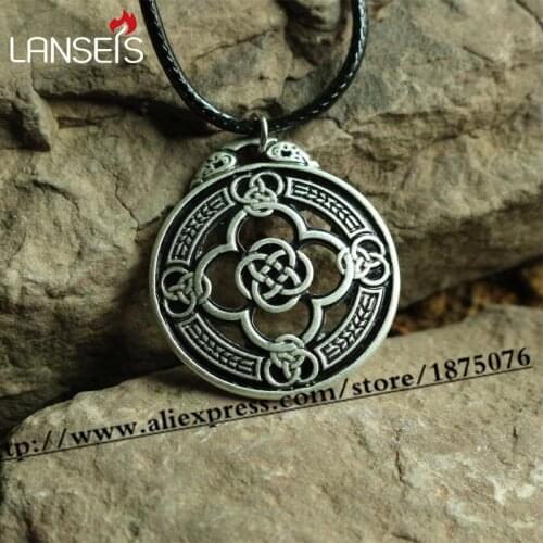 Lanseis10pc Knot Warrior Quatrefoil Shield Pendant Protection Renaissance Jewelry