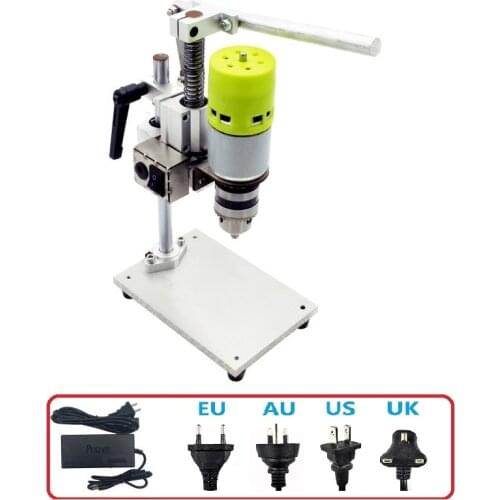 Pure Aluminum DIY Small Bench Drill High Precision Mini Drill Press for Bench Drilling Machine Miniature Small Bench Drill