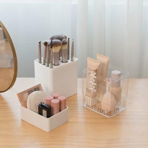 Multifunction Makeup Storage Box Cosmetic Eyebrow Pencil Display Storage Holder DesktopLipstick Makeup Brush Storage Rack