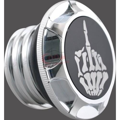 Motorcycle Chrome Aluminum Middle Finger Fuel Gas Tank Oil Cap Fits For 1996-2014 Harley Sportster