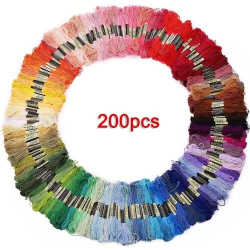 200 skeins of multicolored yarn for cross needle embroidery Crocheting drop shipping