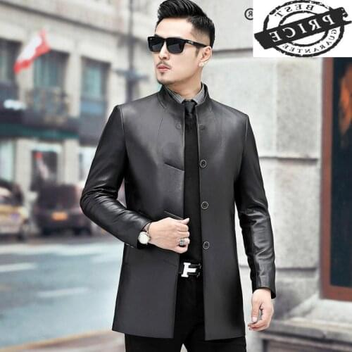 Genuine Leather Jacket Men Fashion Autumn Coat Male 2021 Korean Slim Fit Real Sheepskin Coats Streetwear Jackets 121203aA