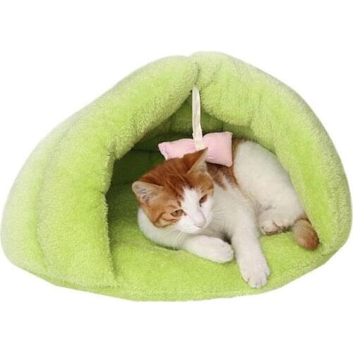 3 Colors Soft Fleece Winter Warm Pet Dog Bed Small Dog Cat Sleeping Bag Puppy Cave Bed Cat House Cat Warm Nest High Quality