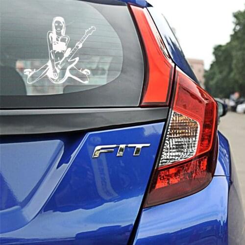 Cute Guitar Stickers Voiture Window Decal Vinyl Art Pattern Art Car Body Stickers Waterproof
