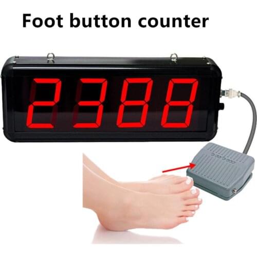 New DC12v Foot pedal LED counter factory production workshop test count clock large screen digital display