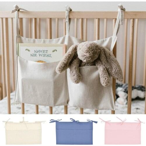 Kids Room Crib Hanging Storage Bag Diaper Nappy Organizer Cot Bed Organizer Bag Infant Essentials Diaper Baby Crib Bedside Bag