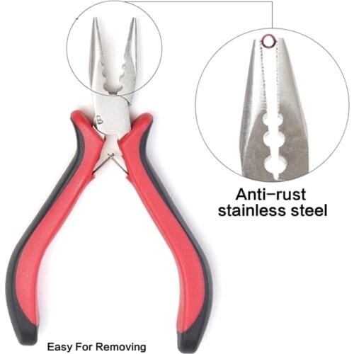 Hair Extension Tools 6mm Groove Flat Type Plier Diy Clamp For Hair Extension Stainless Steel Hair Pliers Tip Plier