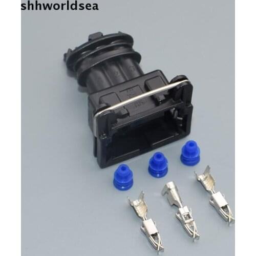 Shhworldsea 50Kit 3 Way 3 PIN 3.5MM Car Fuel Injector Socket Plug DURITE MULTIPLE CONNECTORS JUNIOR POWER TIMER JPT CONNECTOR