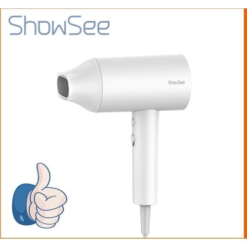 SHOWSEE A1-W Anion Hair Dryer Negative Ion hair care Professinal Quick Dry Home 1800W Portable Hairdryer Diffuser