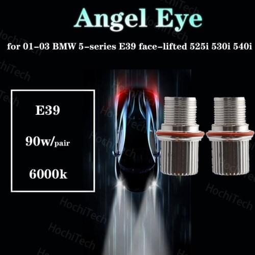 90W 2000LM High Power LED Chip Angel Eyes LED Marker 6000K White for 01-03 BMW 5-series E39 face-lifted 525i 530i 540i