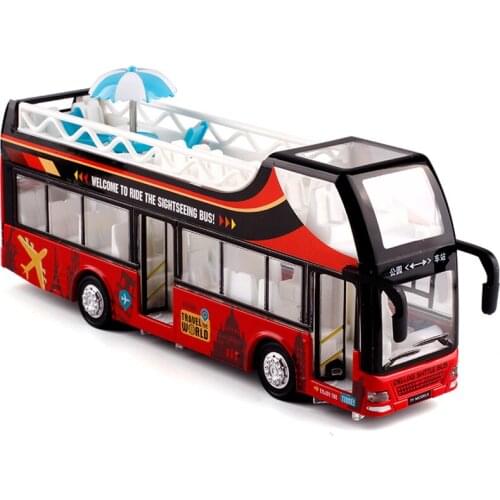Voice Lengthened Double-section Bus Tram Bus Car Model Toy Car Model Toy Car Mini Toys for Boys Metal