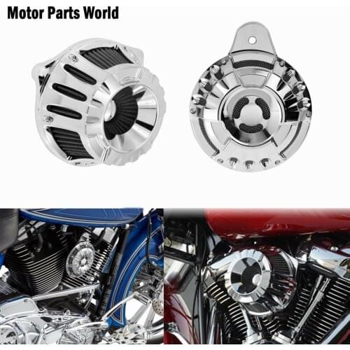 Air Filter Motorcycle Chrome Intake Air Cleaner System&Horn Speaker Cover Horns Assembly For Harley Touring Street Glide 2017-Up