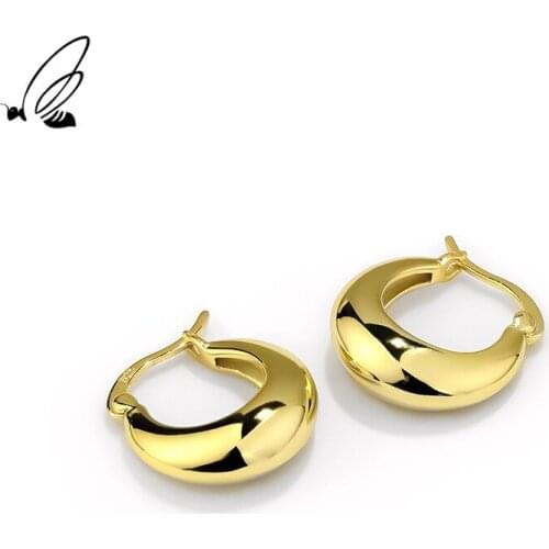 SSTEEL 925 Sterling Silver Hoop Earrings Gift For Women Temperament Simple Geometric Designer Circle Accessories Jewellery