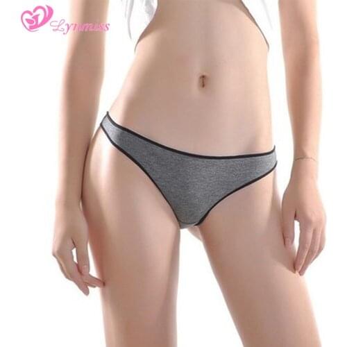 Lynmiss Womens Underwear Sexy Thong Women Cotton G-String Thong Panties Briefs Pants Intimate Female Lingerie Sexy Thong Briefs
