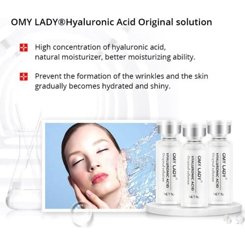 10pcs Hyaluronic Acid Original Solution Facial Serum Anti-aging Deep Moisturizing Anti-wrinkles Skin Care Essence Face