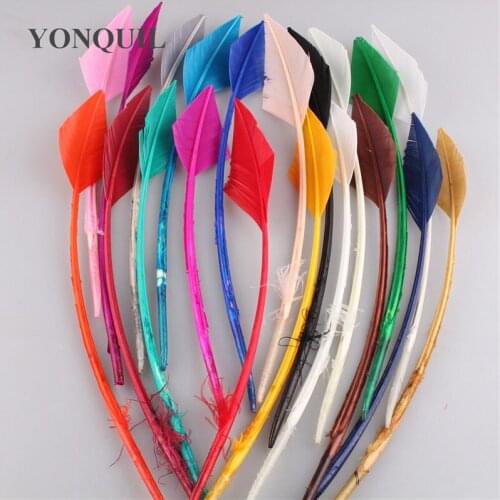 100Pcs/Lot TURKEY QUILLS 25-30CM Dyed Craft TURKEY Wing Feathers 11 Colors For Making Fascinators&Millinery And Craft Hot Sale