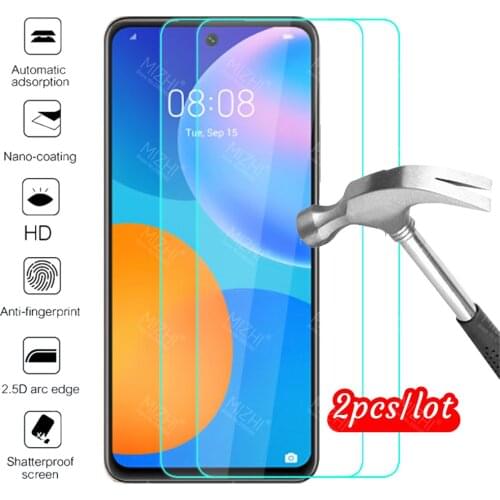 2pcs tempered glass for huawei p smart 2021 screen protector on for huawei p smart 2021 psmart2021 phone HD protective film