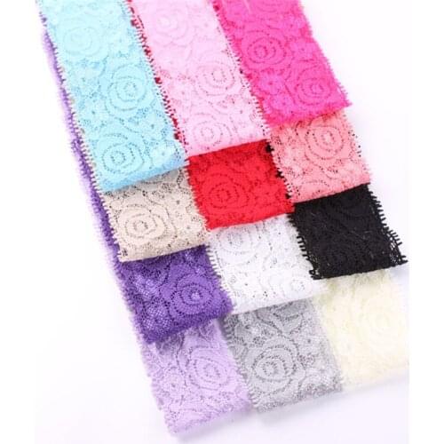20pcs/lot Stretch Elastic tutu Headbands DIY headband Hair Accessories Lace headband Drop Shipping 11colors in stock