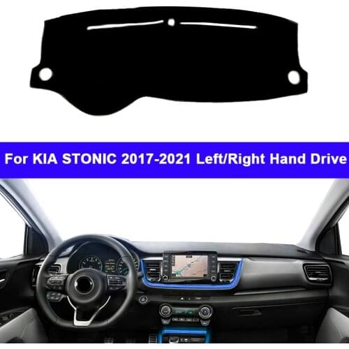 Car Dashboard Cover DashMat Carpet Cape For KIA STONIC 2017 2018 2019 2020 2021RHD LHD Console Protector Sun-Shade Auto Non-slip