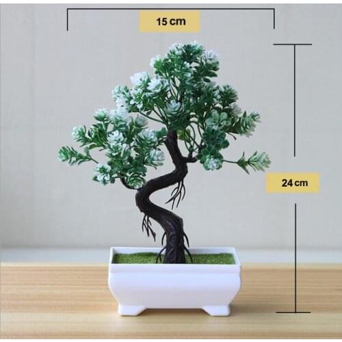 Ornaments Plant Bonsai Plastic Potted Small Fake Table Hotel Home Decor Tree Pot Garden Simulation Flowers Artificial