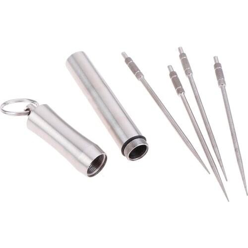 1set Portable Stainless Steel Toothpick Holder Outdoor Rustproof Waterproof Household Travel Seal Box Holder Toothpick Storage