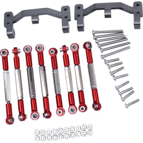 For WPL B1 B-1 B14 B-14 B24 B-24 C14 1/16 RC Car Spare Parts Upgrade Metal Pull Rod Steering Pull Rod Servo Rod Pull Rod Base,Re