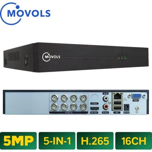 MOVOLS 1080P AI 8CH Hybrid DVR H.265 5 In 1 AHD CVI TVI CVBS For CCTV Kit HDMI VGA Onvif Video Surveillance DVR Recorder