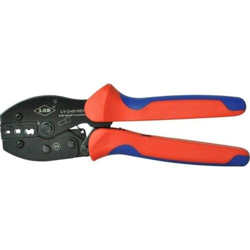 Ratchet crimping pliers for insulated cord end terminals and ferrules 2*6,10,16mm2 crimping hand tools crimpers LY-2*616EF