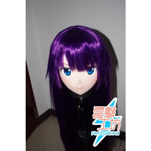 KM9165) Handmade Female Sweet Girl Resin Crossdress Outfit Cosplay Japanese Animegao Role Play Kigurumi Mask