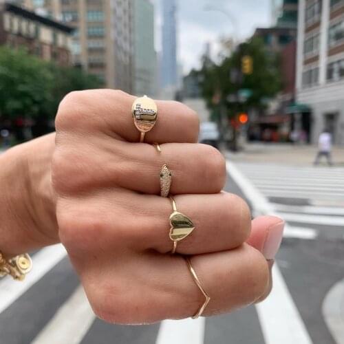 2021 New Fashion adjusted open women charm finger rings cz starburst classic snake shape wrap 3 colors european trendy jewelry