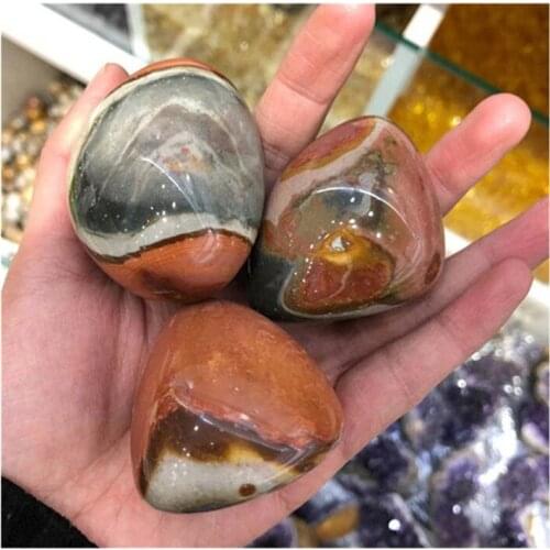 Ocean Jasper Palm Crystals Healing Stones Wholesale Natural Polished Gemstone For Decoration