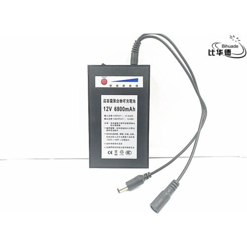 1pcs 12V 6800mah lithium battery Rechargeable DC battery polymer batteria For monitor motor LED light outdoor spare Battery