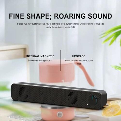New WFO6 Bluetooth Sound Bar Portable Wireless Speaker Sound System 3D Stereo Music Surround Support Bluetooth For PC Phones