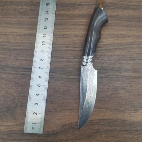 New Arrival VG10 Damascus Steel Blade sharp tactical straight knife collection and gift knife defensive Fixed Blade knife