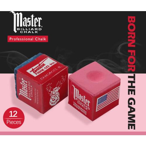 Original High Quality Master Chalks 12 Pcs Professional Billiard Chalks Oil Dry Chalks High-end Fine Powder Billiard Accessories