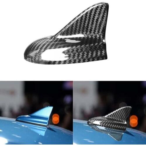 Carbon Fiber Shark Roof Antena Cover Bezel Trim Fit for Dodge Challenger 2015-2019