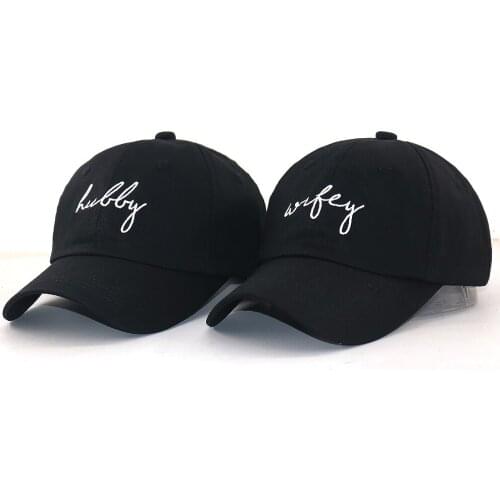 Couple hat Wifey Hubby dad hats letter embroidery fashion baseball cap 100% cotton adjustable black hip hop snapback hat